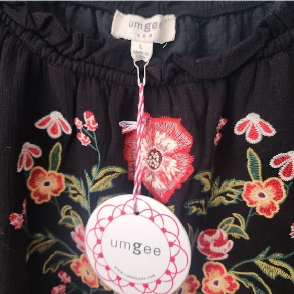 Umgee embroidery bohemian tunic length blouse mini dress new with tags - Picture 4 of 8